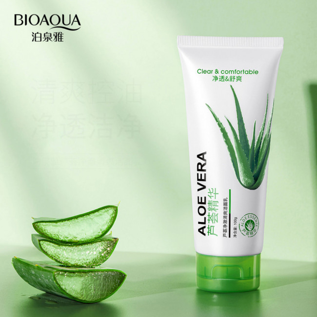 Пенка для умывания с экстрактом алое вера Bioaqua 92% Aloe Vera Moisturizing Facial Foam Cleanser 100 мл (Арт: 78044) Пенка для умывания с экстрактом алое вера Bioaqua 92% Aloe Vera Moisturizing Facial Foam Cleanser 100 мл (Арт: 78044)