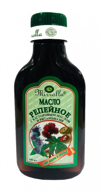 Mirrolla Масло Репейное с касторовым маслом и витаминами 100мл