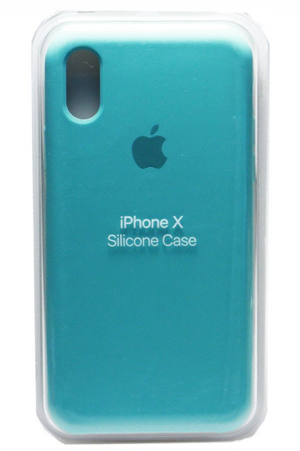 Силиконовый чехол для iPhone X бирюзовый