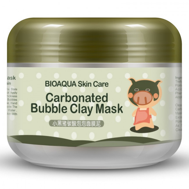 Кислородная маска с глиной Bioaqua Little black pig bubble mask mud 100g 0511 Кислородная маска с глиной Bioaqua Little black pig bubble mask mud 100g 0511