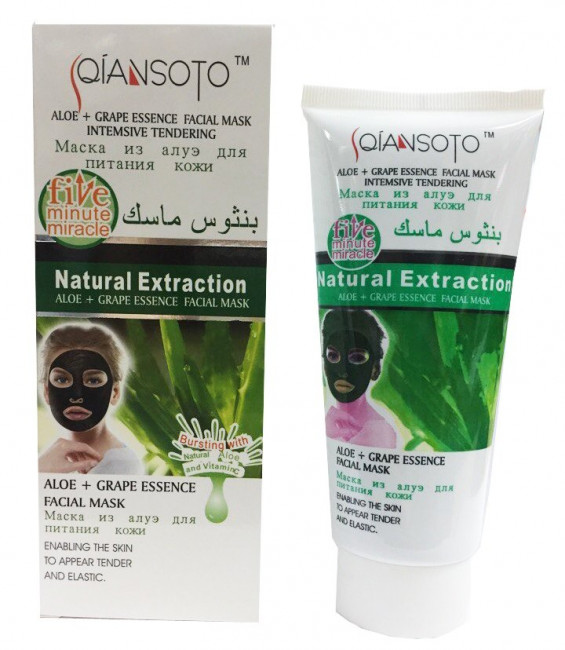 Маска для лица "Qiansoto" из алоэ и винограда для питания кожи 150 ml