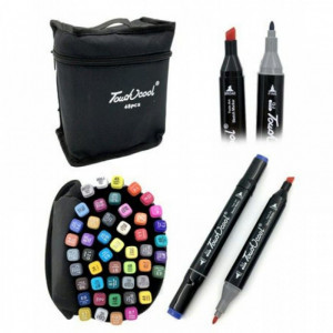 Двусторонние маркеры 48 шт. в сумке-чехле