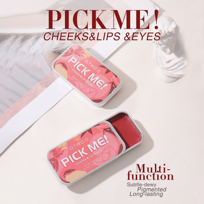 Матовый крем для румян 3в1 O.TWO.O Pick Me 10г (№01 Light) Матовый крем для румян 3в1 O.TWO.O Pick Me 10г (№01 Light)