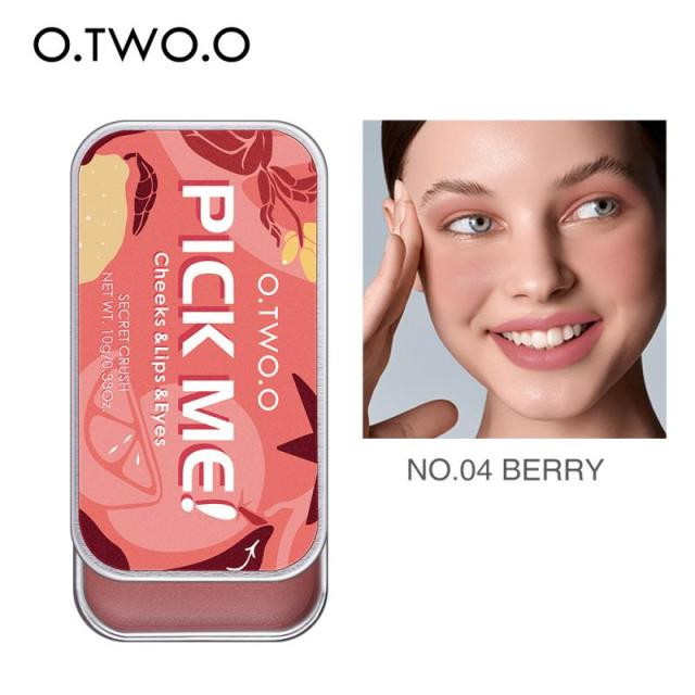 Матовый крем для румян 3в1 O.TWO.O Pick Me 10г (№04 Berry) Матовый крем для румян 3в1 O.TWO.O Pick Me 10г (№04 Berry)