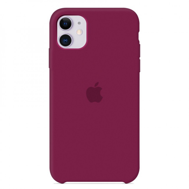 Силиконовый чехол для iPhone 13 (Бордовый)