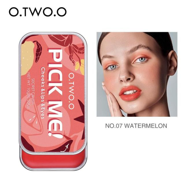 Матовый крем для румян 3в1 O.TWO.O Pick Me 10г (№07 Watermelon) Матовый крем для румян 3в1 O.TWO.O Pick Me 10г (№07 Watermelon)