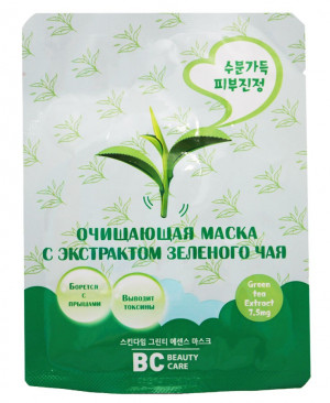 Маска Bc Beauty care очищающая с экстрактом зеленого чая 26 мл