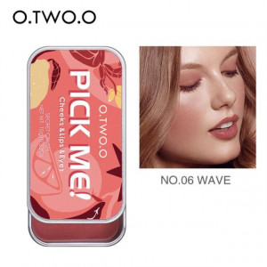Матовый крем для румян 3в1 O.TWO.O Pick Me 10г (№06 Wave) Матовый крем для румян 3в1 O.TWO.O Pick Me 10г (№06 Wave)
