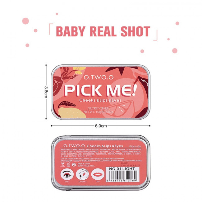 Матовый крем для румян 3в1 O.TWO.O Pick Me 10г (№06 Wave) Матовый крем для румян 3в1 O.TWO.O Pick Me 10г (№06 Wave)