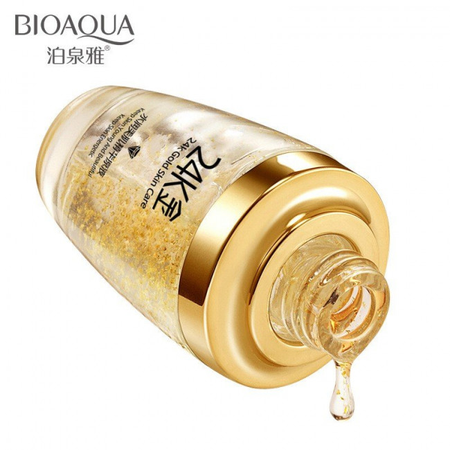 Сыворотка для лица BIOAQUA 24K Gold с частицами 24к золота и гиалуроновой кислотой 30 ml (0887)
