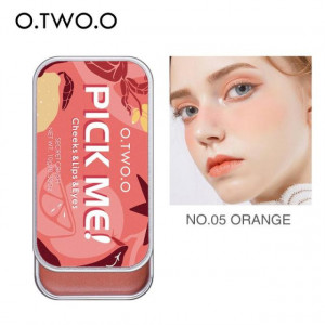 Матовый крем для румян 3в1 O.TWO.O Pick Me 10г (№05 Orange) Матовый крем для румян 3в1 O.TWO.O Pick Me 10г (№05 Orange)