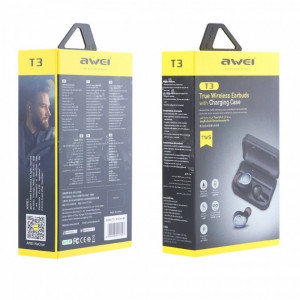 Bluetooth наушники Awei T3 с зарядным футляром