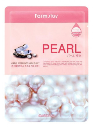 Тканевая маска для лица с экстрактом жемчуга Farm Stay Visible Difference Mask Sheet Pearl 23 мл