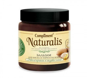 Бальзам Сompliment для блеска и упругости волос.Масло арганы и голубая глина 500мл