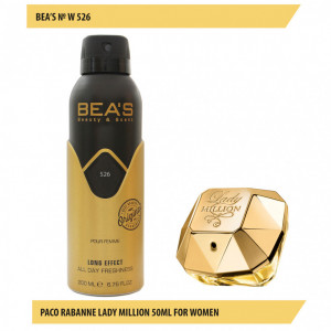 Дезодорант Beas Paco Rabanne Lady Million 200 ml for women арт. W 526 Дезодорант Beas Paco Rabanne Lady Million 200 ml for women арт. W 526