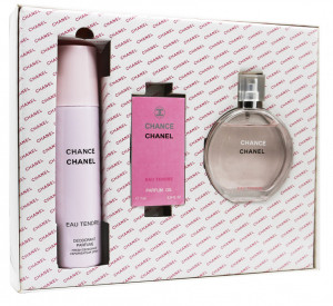 Подарочный набор Chanel eau Tendre for woman 3 в 1 150 ml x 7 ml x 100 ml Подарочный набор Chanel eau Tendre for woman 3 в 1 150 ml x 7 ml x 100 ml