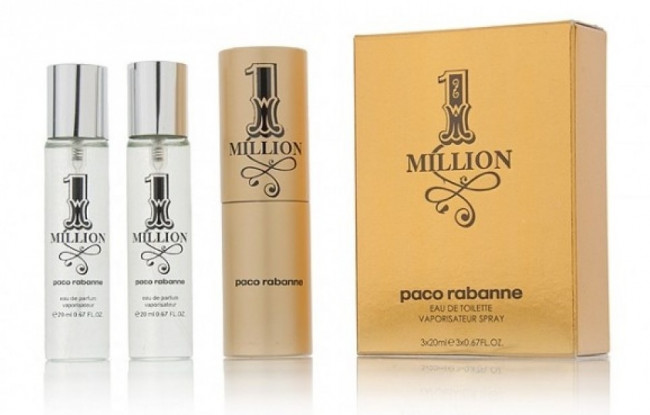 Туалетная вода 3*20 ml Paco Rabanne "One Million" Туалетная вода 3*20 ml Paco Rabanne "One Million"
