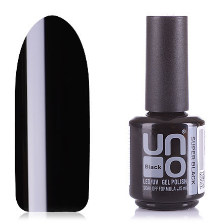 Uno Гель-лак Super Black - Супер черный (15 ml) Uno Гель-лак Super Black - Супер черный (15 ml)