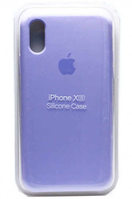 Силиконовый чехол для iPhone XS голубой