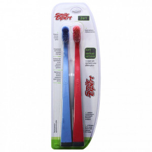 Смайл Эксперт щетка зубная 2в1 спиральная коническая щетина