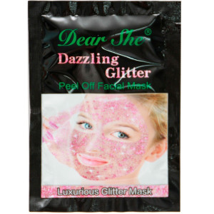 Маска для лица Dear She Dazzling Glitter Peel Off Facial Mask - розовая Маска для лица Dear She Dazzling Glitter Peel Off Facial Mask - розовая