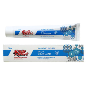 Смайл Эксперт Зубная паста Фтор и Кальций (Защита от кариеса), 75ml