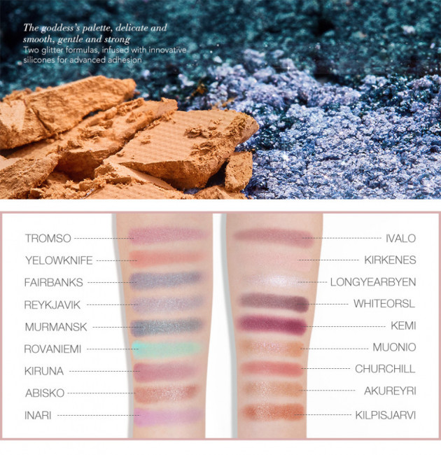 Палетка блестящих матовых теней для век O.TWO.O арт. 1006 18 g.