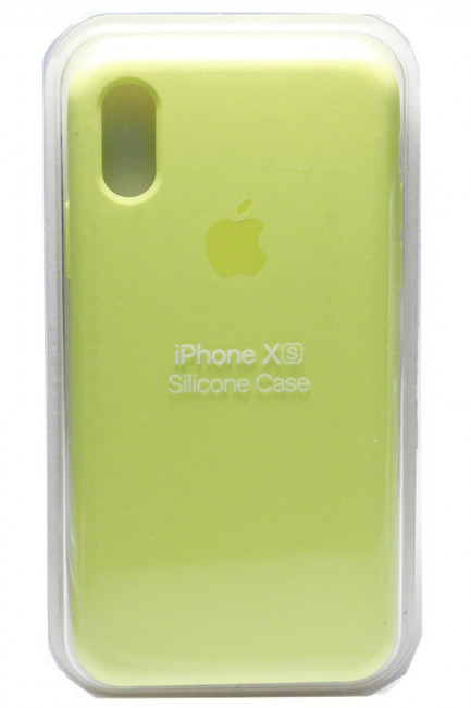 Силиконовый чехол для iPhone XS салатовый