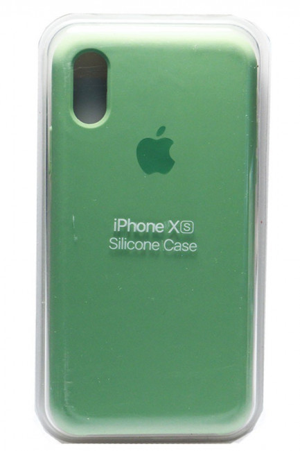 Силиконовый чехол для iPhone XS светло болотный