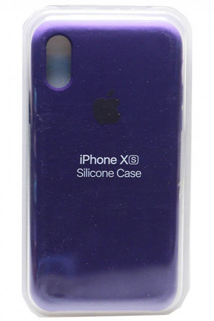Силиконовый чехол для iPhone XS фиолетовый