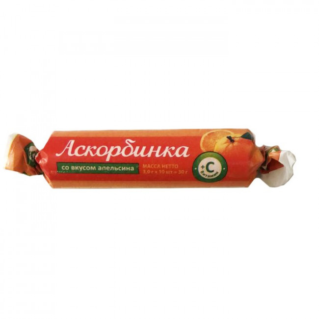 Аскорбинка со вкусом апельсина, 10х3g