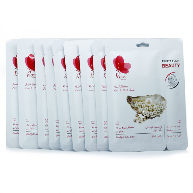 Маски для лица Rosel Cosmetics Face Mask Pearl Extract Маски для лица Rosel Cosmetics Face Mask Pearl Extract