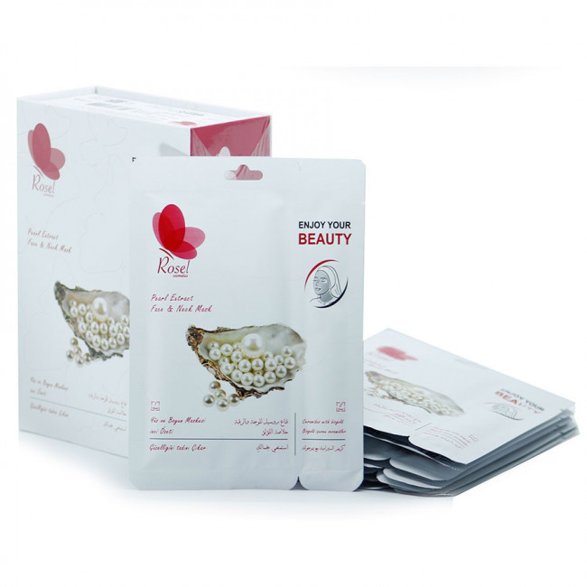 Маски для лица Rosel Cosmetics Face Mask Pearl Extract Маски для лица Rosel Cosmetics Face Mask Pearl Extract
