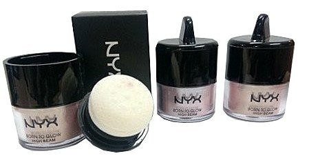 Рассыпчатый Хайлайтер с пуховкой NYX "Bornto Glow High Beam" 7g