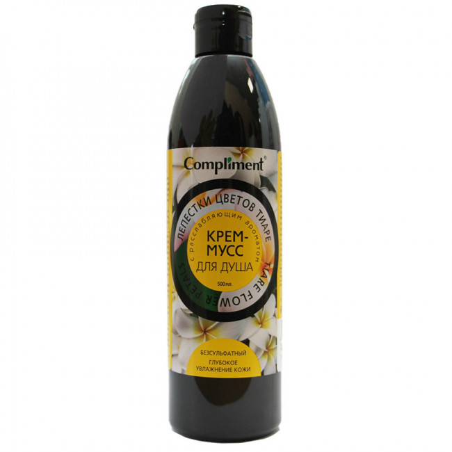 Compliment Крем-мусс для душа Лепестки цветов тиаре, 500 ml