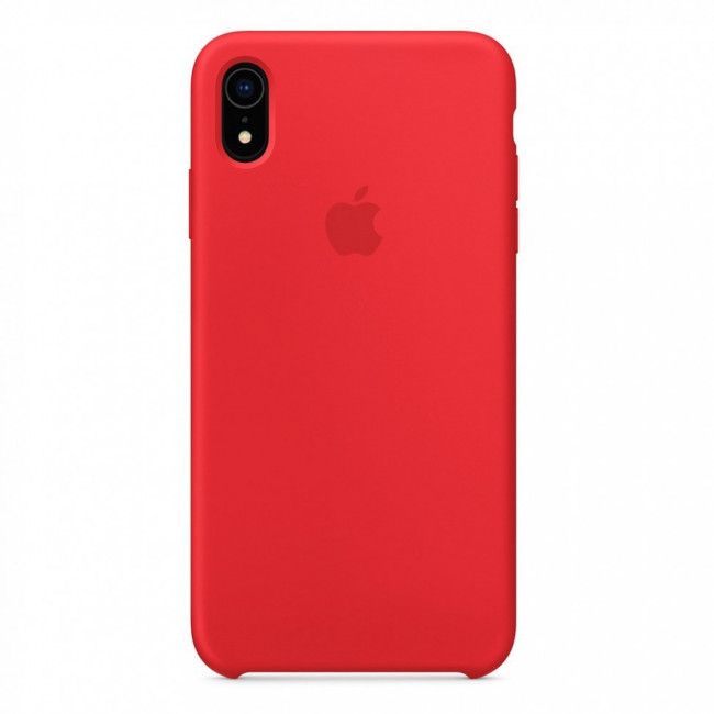 Силиконовый чехол для iPhone XR красный 1