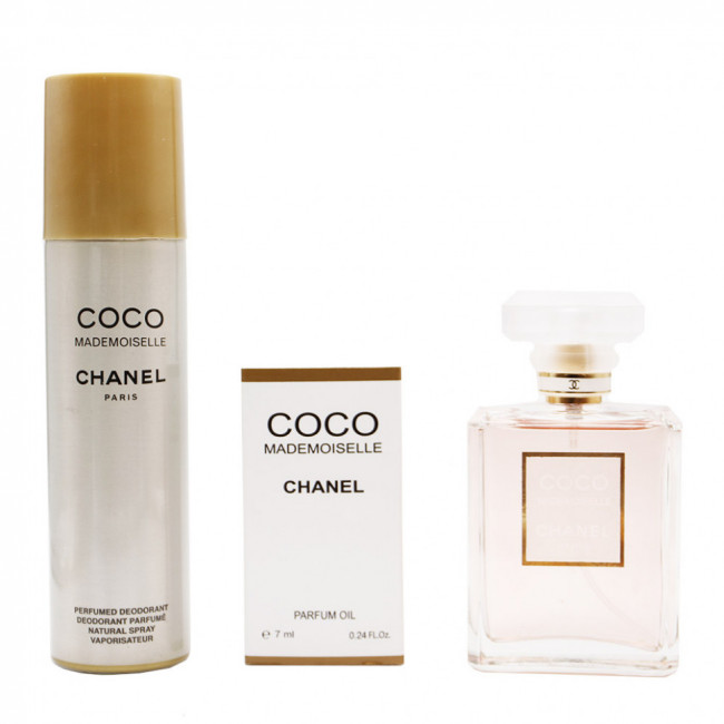 Подарочный набор Chanel Coco Mademoiselle for woman 3 в 1 150 ml x 7 ml x 100 ml Подарочный набор Chanel Coco Mademoiselle for woman 3 в 1 150 ml x 7 ml x 100 ml