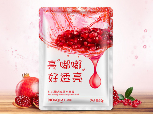 Тканевая маска для лица антиоксидантная с Гранатом Bioaqua арт. 6063, 30 г Тканевая маска для лица антиоксидантная с Гранатом Bioaqua арт. 6063, 30 г