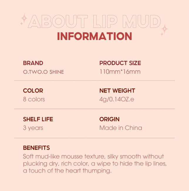 Матовый блеск для губ O.TWO.O арт. SE001 #1 4 g. Матовый блеск для губ O.TWO.O арт. SE001 #1 4 g.