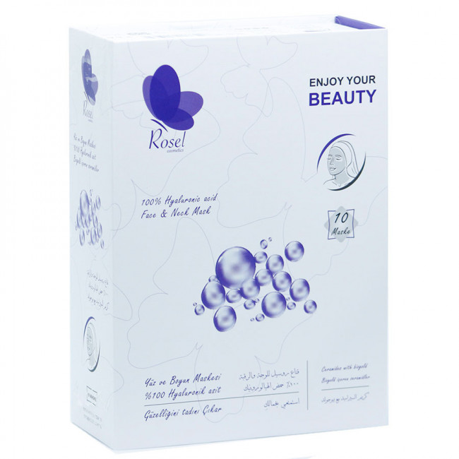 Маски для лица Rosel Cosmetics Face Mask 100% Hyaluronic acid Маски для лица Rosel Cosmetics Face Mask 100% Hyaluronic acid