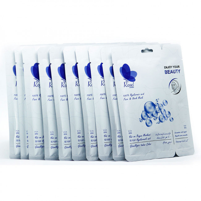 Маски для лица Rosel Cosmetics Face Mask 100% Hyaluronic acid Маски для лица Rosel Cosmetics Face Mask 100% Hyaluronic acid