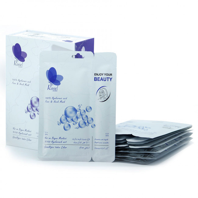 Маски для лица Rosel Cosmetics Face Mask 100% Hyaluronic acid Маски для лица Rosel Cosmetics Face Mask 100% Hyaluronic acid