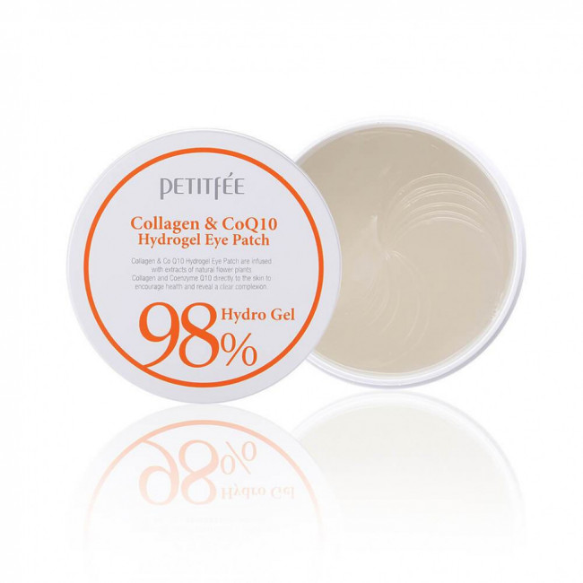 Гидрогелевые патчи для глаз Petitfee 98% Collagen & CoQ10 Hydro Gel Eye Patch