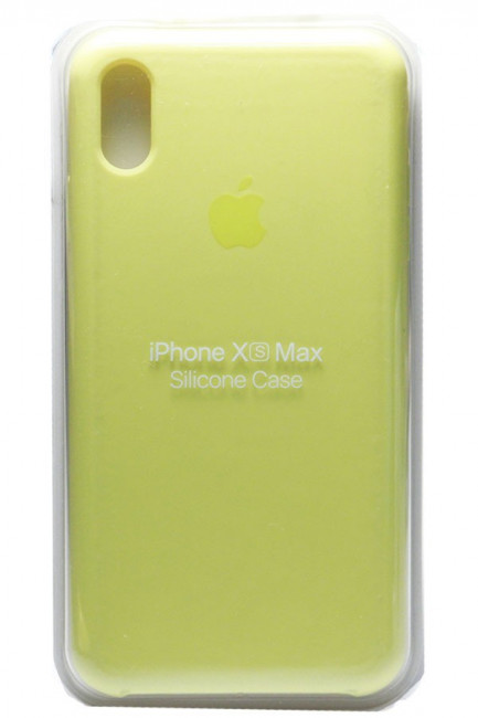 Силиконовый чехол для iPhone XS Max желтый