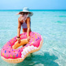 Надувной круг для плавания пончик розовый Strawberry Donut BG0001 - 90 см