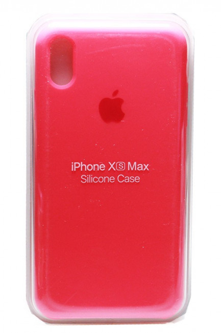 Силиконовый чехол для iPhone XS Max малиновый