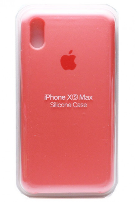 Силиконовый чехол для iPhone XS Max светло-красный