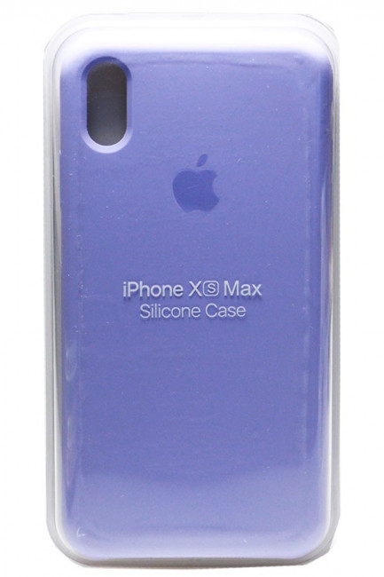 Силиконовый чехол для iPhone XS Max светло-синий