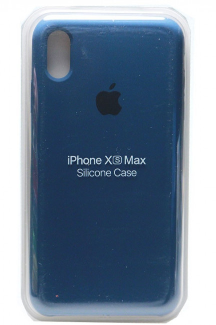 Силиконовый чехол для iPhone XS Max синий
