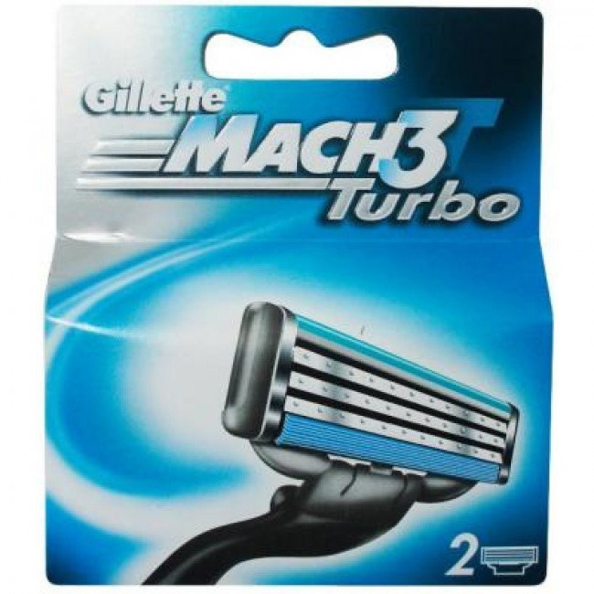 Лезвия для бритья Mach3 turbo (2шт.)